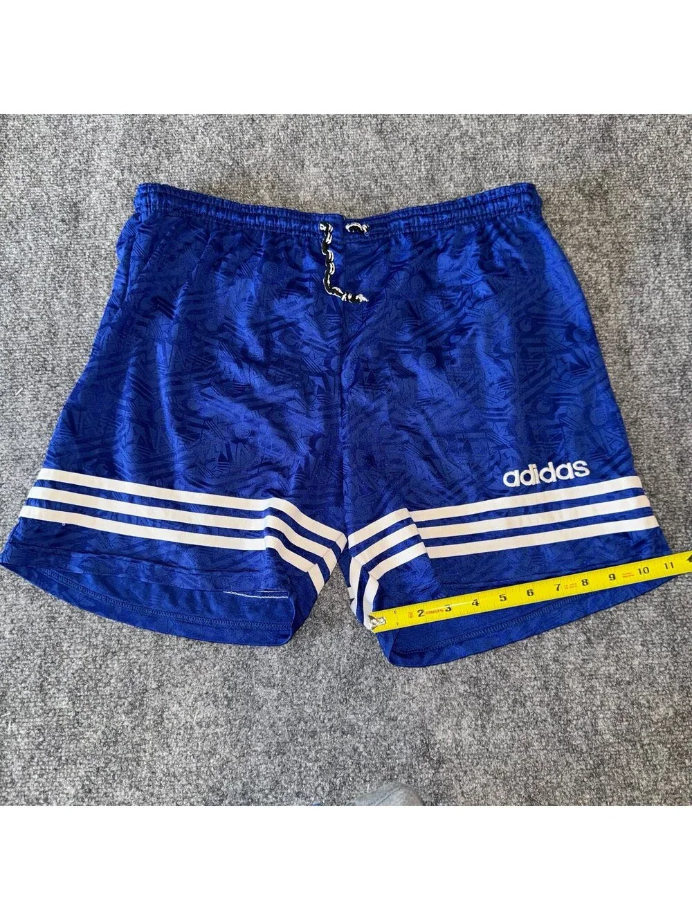 Adidas Blue Grail Dazzle Lined Athletic Shorts Mens LG Vtg y2k 90s Rare